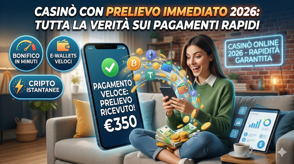 Casinò con prelievo immediato 2026: scopri la verità sui pagamenti veloci