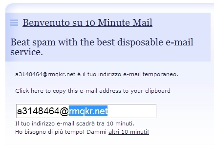 Email Temporanee