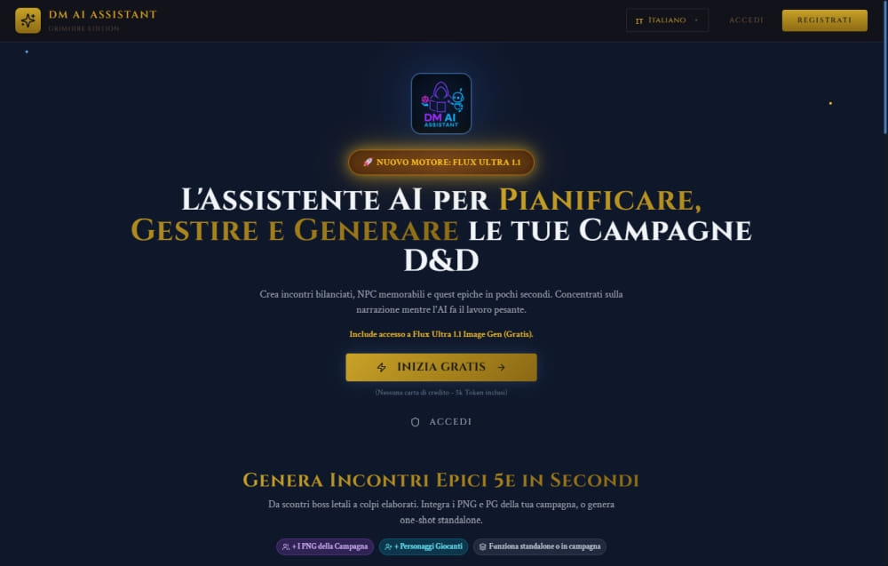 AI Dungeon Master: il co-pilota creativo per campagne GdR!