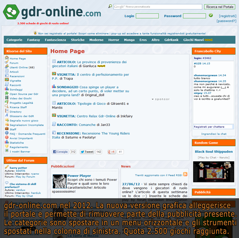 GDR-online.com nel 2012