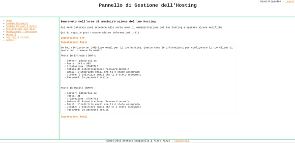 GDRPortal - Pannello di Gestione