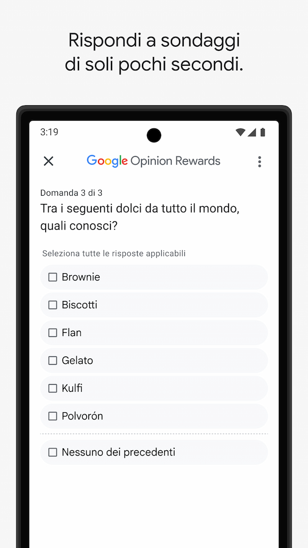 Google Opinion Reward