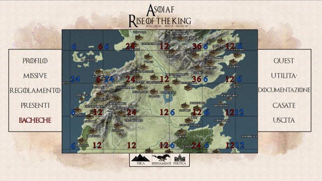 Asoiaf Gdr - Mappa Spostamenti