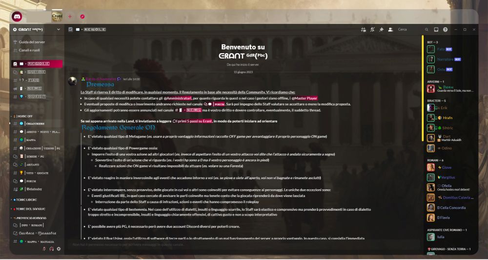 Erant Gioco di Ruolo su Discord