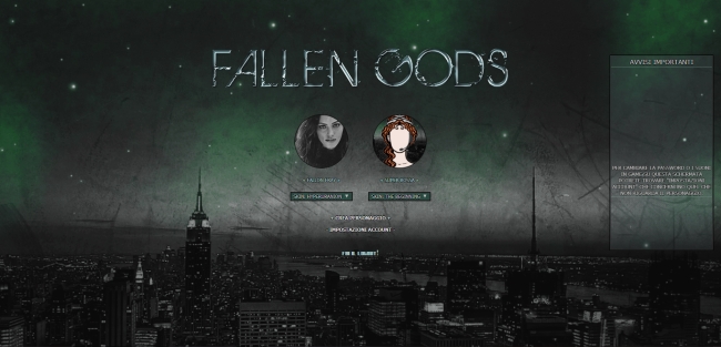 Fallen Gods - login