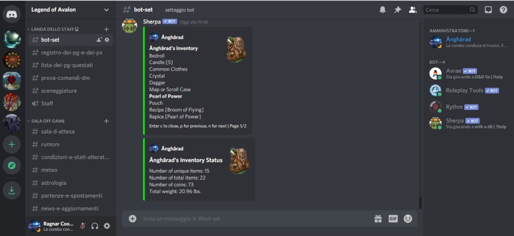 Gdr su  Discord