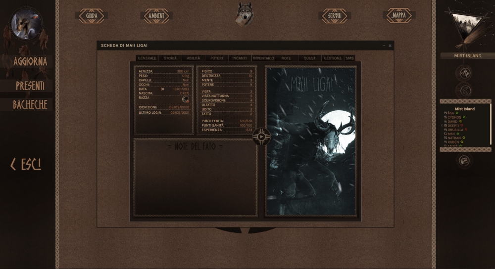 Mist Island - Gioco di Ruolo Urban Fantasy