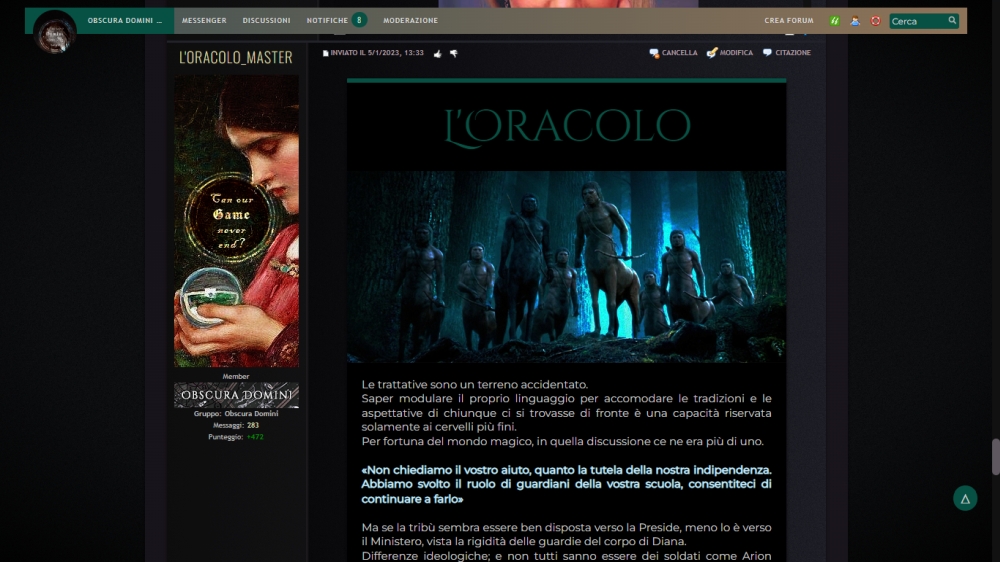 Obscura Domini Gioco di Ruolo Harry Potter