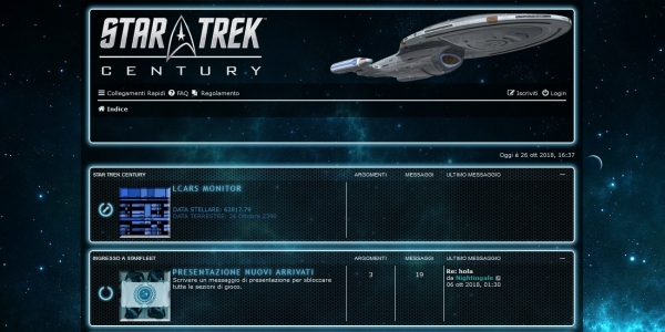 Star Trek Century - Sezioni di gioco