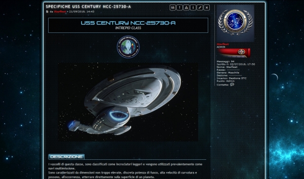 Star Trek Century - USS Century Specifiche Tecniche