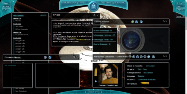 Star Trek Genesis - Comunicazione