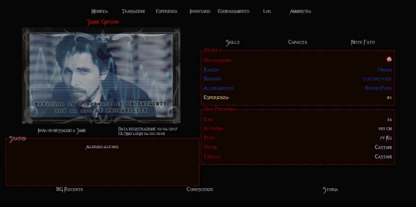 The Darkside of Miami - Scheda Personaggio
