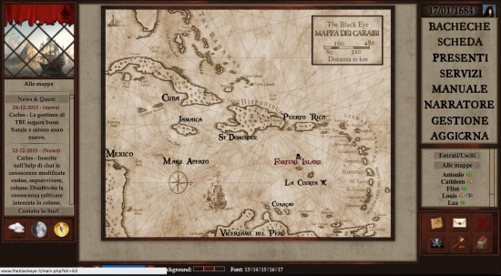 Black Eye Project - Mappa dei Caraibi