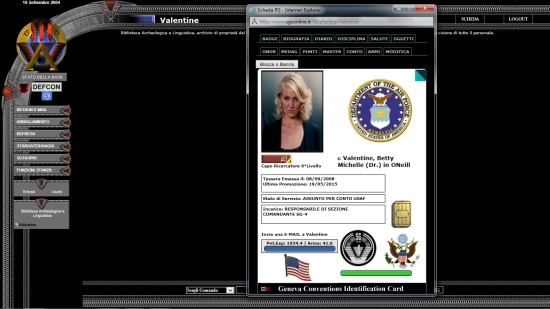 Stargate Command Online - Profilo PG