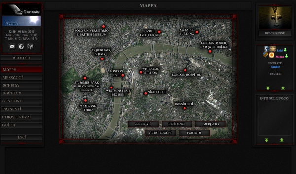 Inquisizione London Chronicles - Mappa