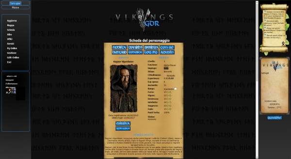 Vikings GDR - Scheda Personaggio
