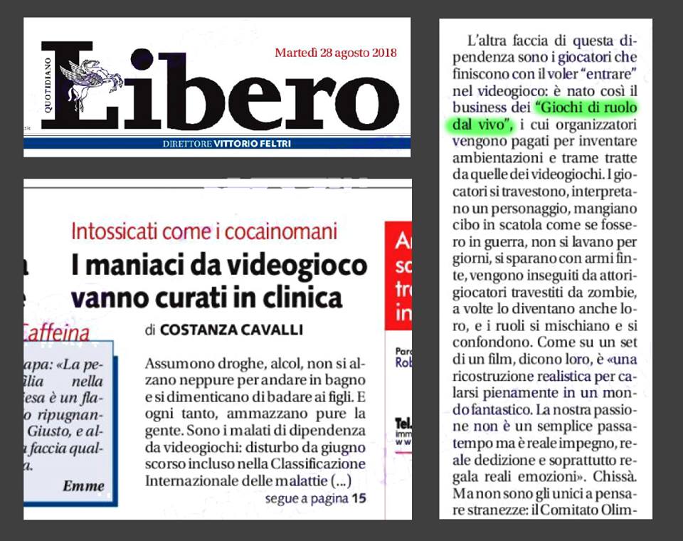 Libero Quotidiano Disinformazione Larp