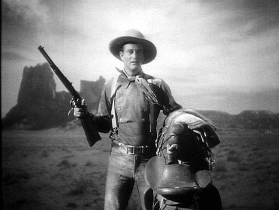 L'eroico John Wayne in Ombre Rosse