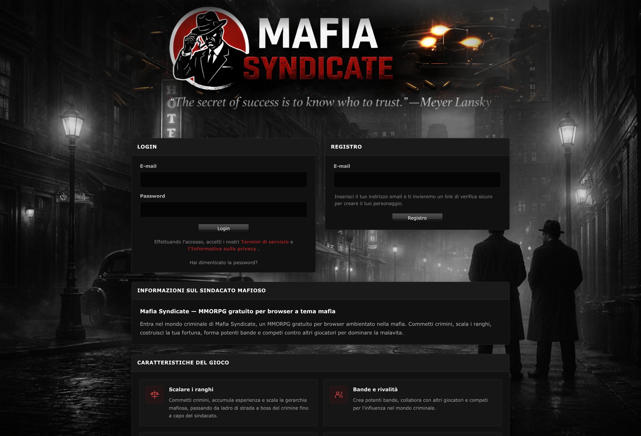 Mafia Syndicate - Screenshot Browser Game
