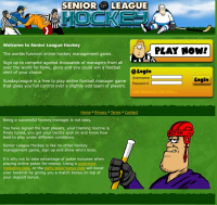 Senior League Hockey - Screenshot Browser Game